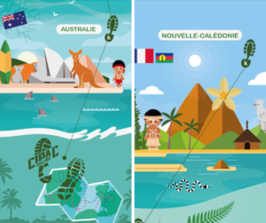 Carte CIPAC Challenge Carte aux couleurs des Jeux du Pacifique